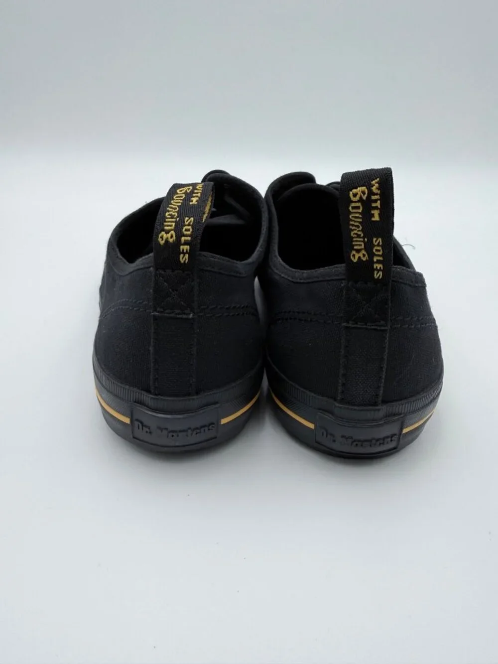 Dr. Martens Pressler Mens Black Canvas Sneakers Size 9 US Lace-Up Casual Shoes